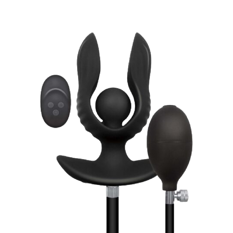 Atomic Vibrating Inflatable Plug - Black