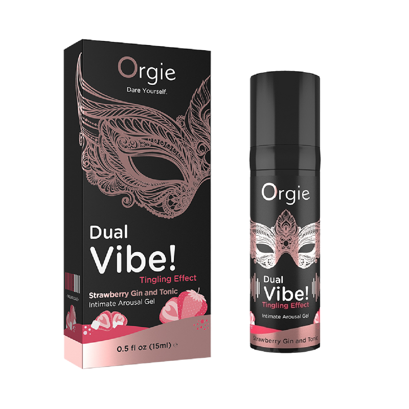 Orgie Dual Vibe! Intimate Arousal Gel- Strawberry Gin and Tonic