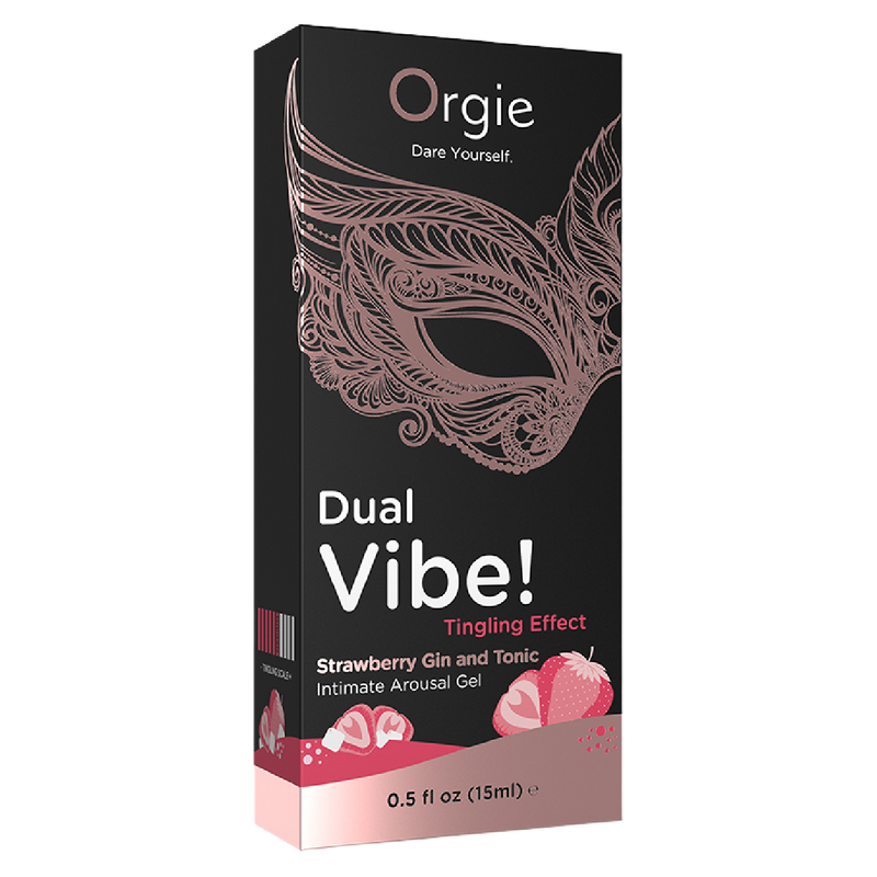 Orgie Dual Vibe! Intimate Arousal Gel- Strawberry Gin and Tonic