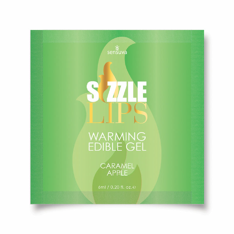 Sizzle Lips Warming Edible Gel Caramel Apple Foil