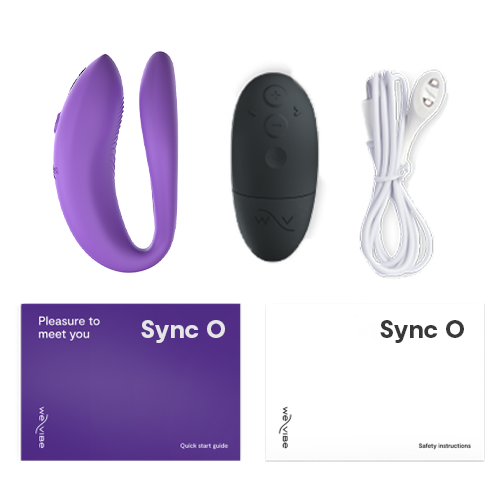 We-Vibe Sync O Rechargeable Silicone Couples Vibrator with Remote Control - Purple (8401691902169)