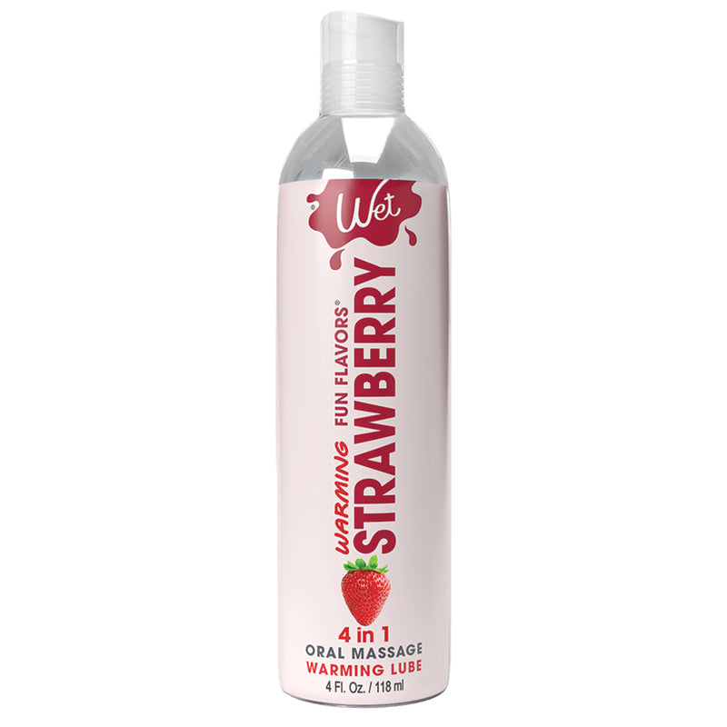 Wet Warming Fun Flavors Strawberry 4-In-1 Lubricant 4oz (8513374585049) (8931339272409)