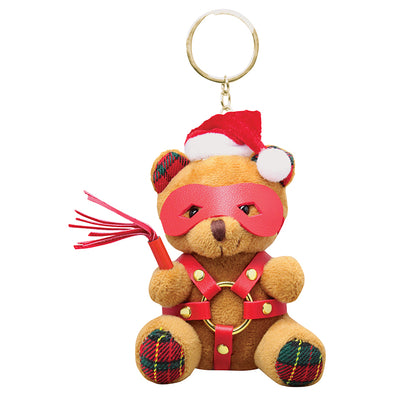 Master Series Holiday Bondage Bear Keychain-Brown (9079192715481)