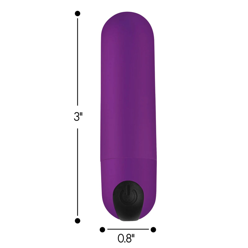 21X Vibrating Bullet With Remote Control - Purple (8189834133721)