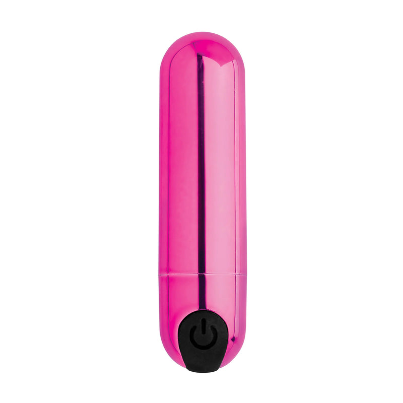 10X Rechargeable Vibrating Metallic Bullet - Pink (8189645455577)