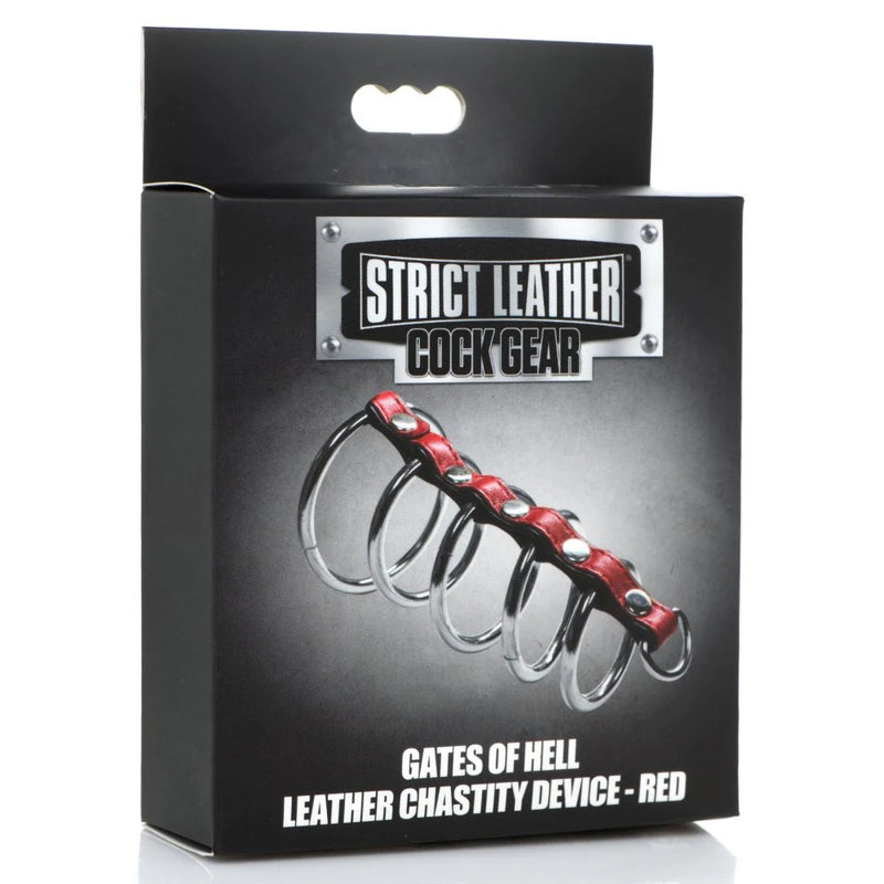 Cock Gear Leather And Steel Gates Of Hell - Red (8350863360217)