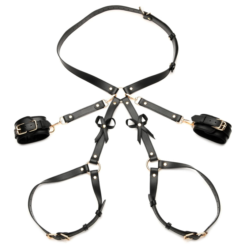 Bondage Harness W/ Bows-Black (8350870077657)