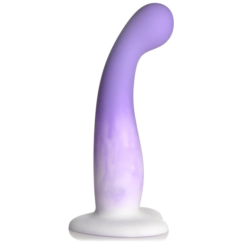Simply Sweet Slim G-Spot Silicone Dildo - Purple/White (8189909008601)