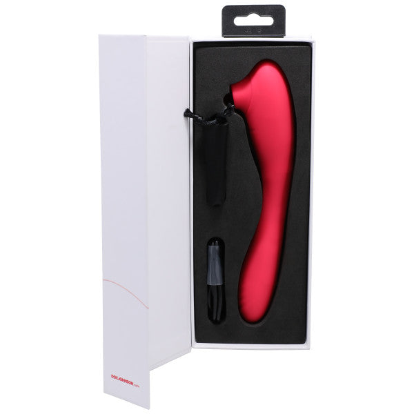 This Product Sucks - Sucking Clitoral Stimulator with Bendable G-Spot Vibrator - Rechargeable - Pink (8236333924569)