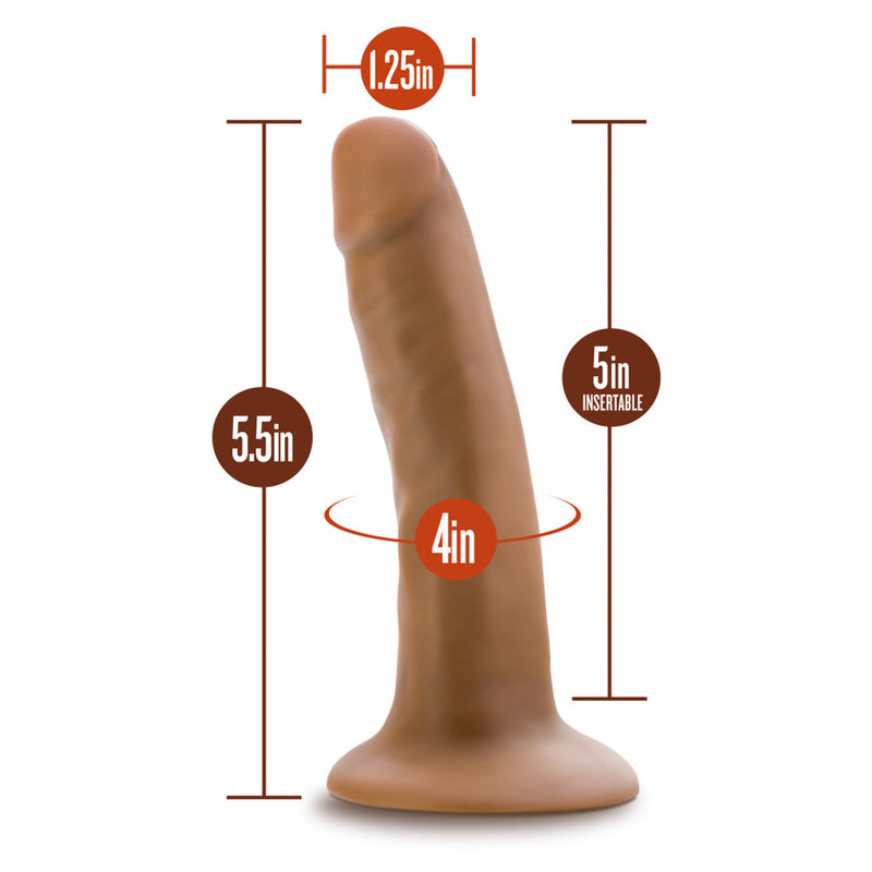 Dr. Skin - 5.5 Inch Cock With Suction Cup - Mocha (8400730325209)