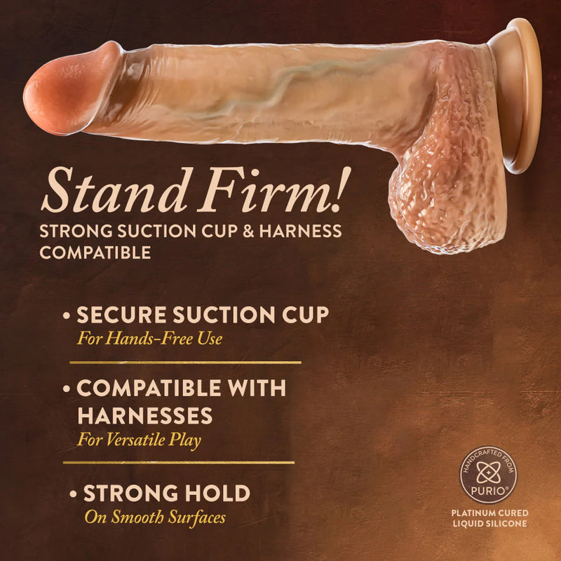 Renaissance - Raphael - 9.5 Inch Sliding Foreskin Dildo with Squeezable Balls - Tan (8906705633497) (8906820845785)