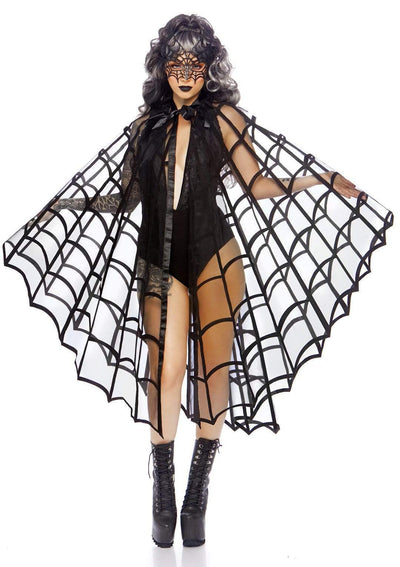 Velvet Spider Web Cape Costume Poncho (8280990286041)