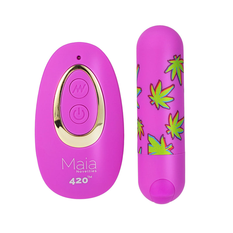 JESSI 420 Remote Rechargeable Super Charged Mini Bullet - Purple (8235518197977)