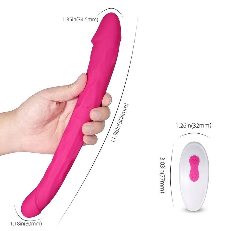 Sappho - Vibrating Double Ended Dildo 12inch (8892489498841) (8902439862489)