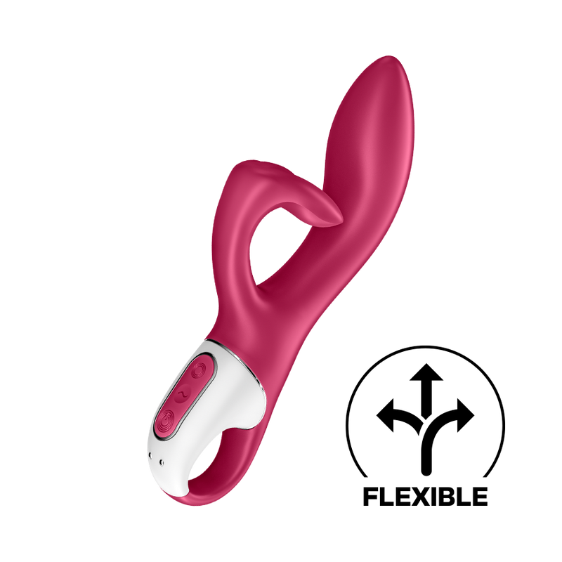 Satisfyer Embrace Me Silicone Rechargeable Vibrator with Clitoral Stimulation - Berry (8134248890585)