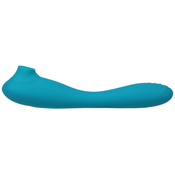 This Product Sucks - Sucking Clitoral Stimulator with Bendable G-Spot Vibrator - Rechargeable - Teal (8236329599193)