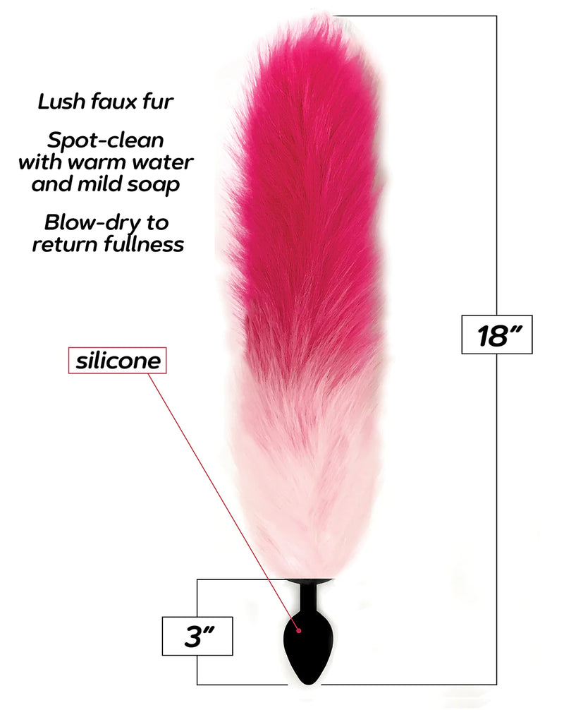 Foxy Silicone Tail Butt Plug-Pink (8253677109465)