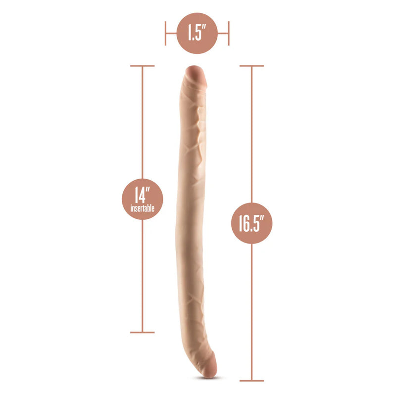 Dr. Skin Plus - 16.5” Posable Double Dong - Beige (9021545578713)