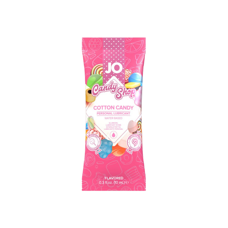 JO H2O Candy Shop Water Based Flavored Lubricant Cotton Candy 10ml (7858192646361)