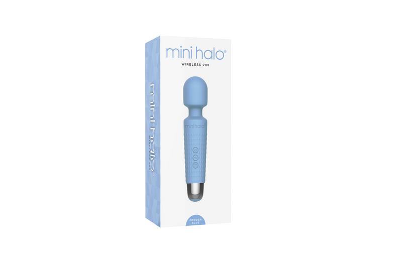 Mini Halo Wand Vibrator Powder Blue (6973522510021)