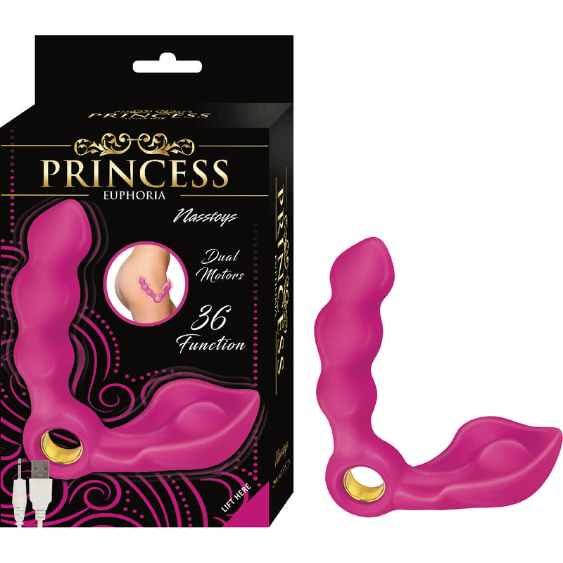 Princess Euphoria Silicone Rechargeable Vibrator - Pink (7827529105625)