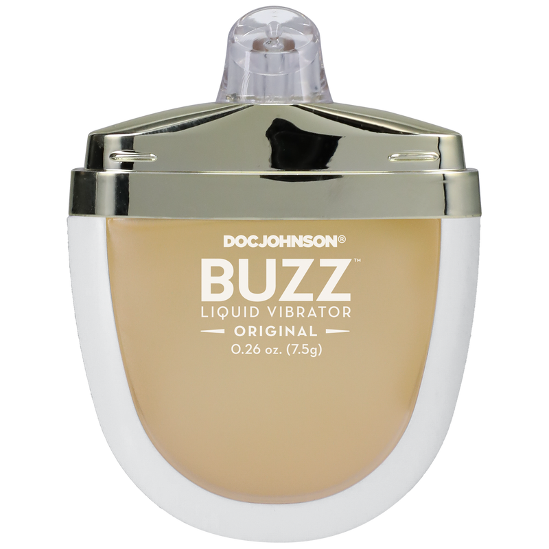 Buzz - Original Liquid Vibrator - Intimate Arousal Gel - 0.26 oz. - White, Gold (7626481926361)