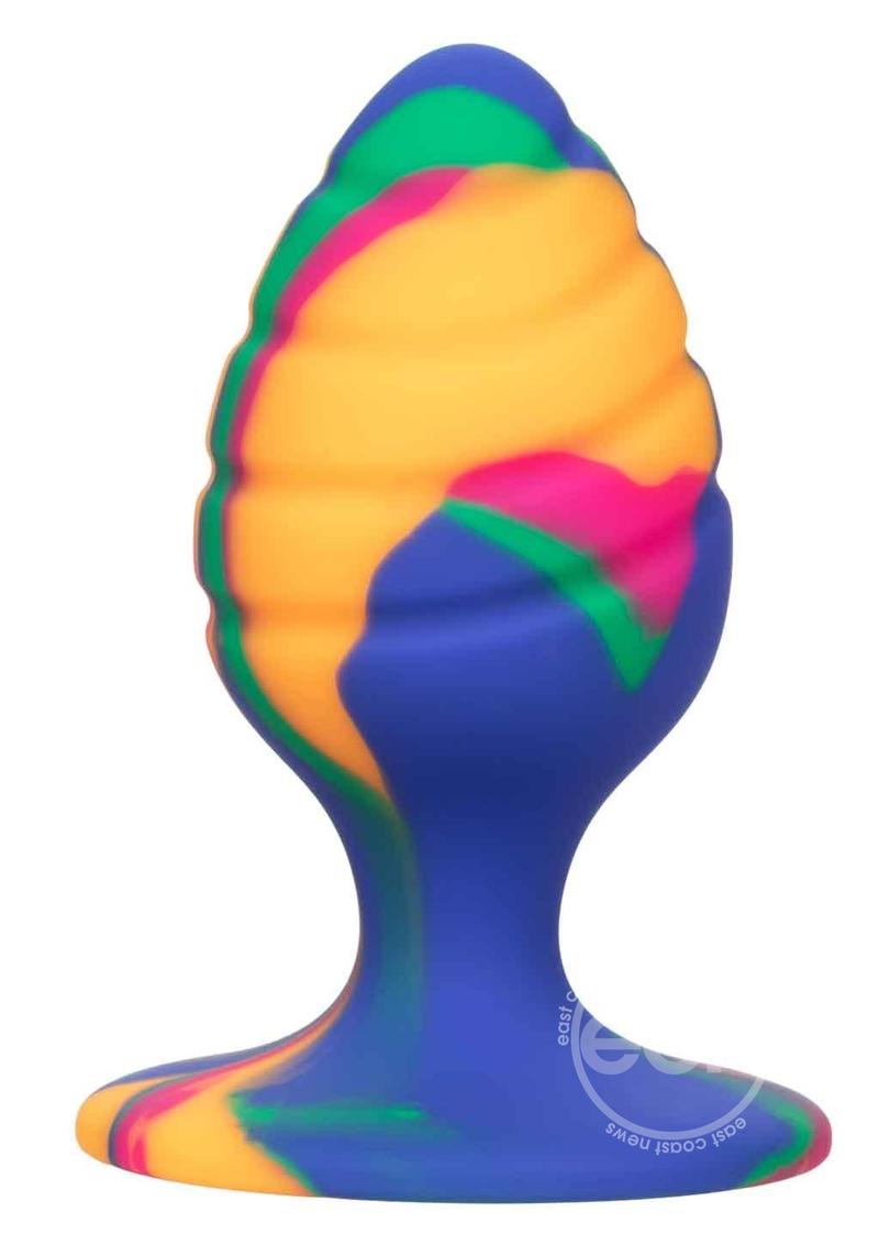 Cheeky Swirl Tie-Dye Silicone Plug Medium - Multicolor (7659138908377)
