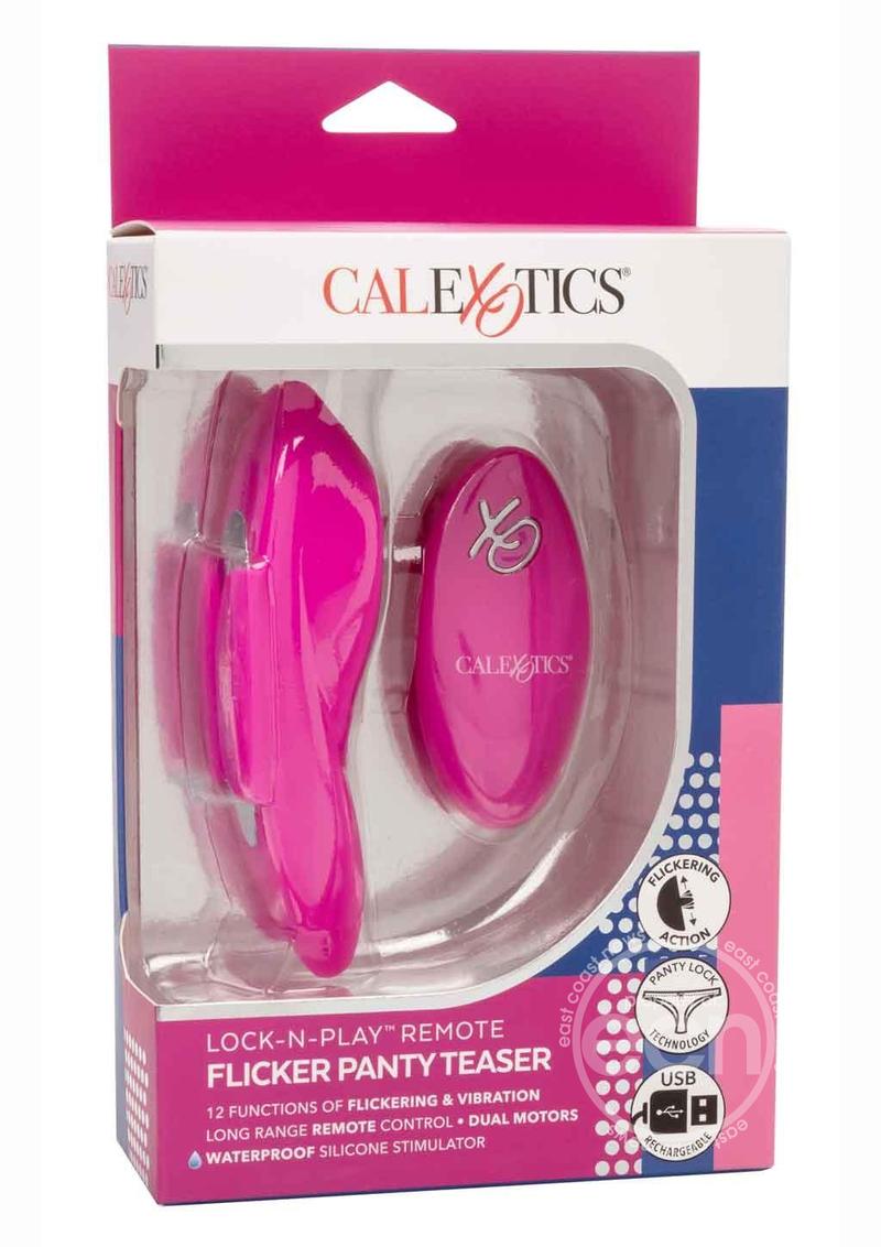 Lock-N-Play Remote Flicker Rechargeable Silicone Panty Teaser Panty Vibe - Pink (7659131863257)