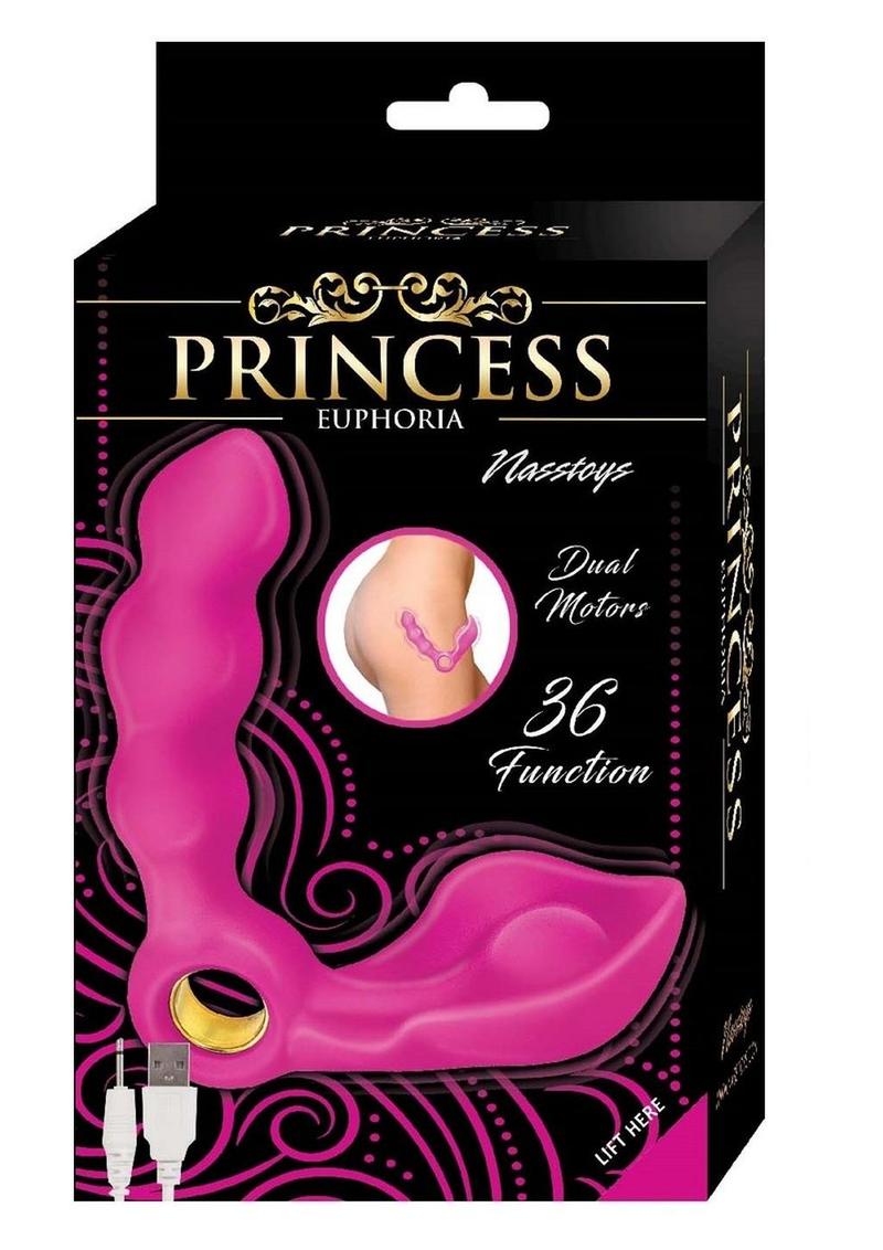 Princess Euphoria Silicone Rechargeable Vibrator - Pink (7827529105625)