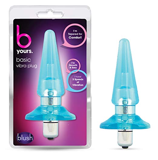 B Yours Basic Vibra Plug Waterproof Blue 4.25 Inch (744670888035)