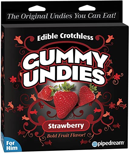 Edible Male Gummy Undies - Strawberry (6798576615621)