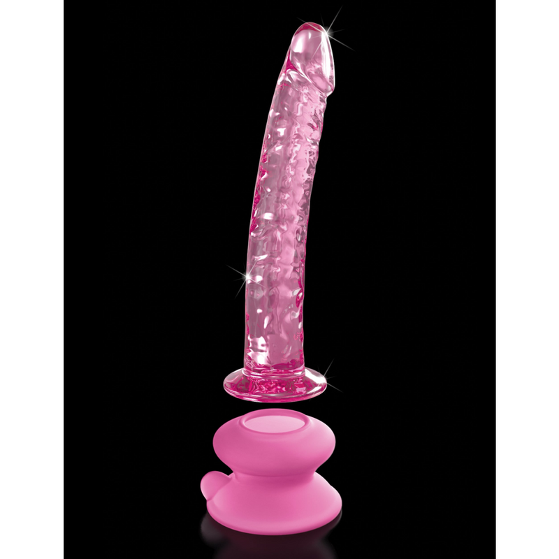 Icicles No. 86 Glass Wand with Bendable Silicone Suction Cup - Pink (7790995374297)