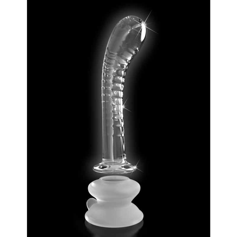 Icicles No. 88 Glass G-Spot Wand with Bendable Silicone Suction Cup - Clear (7791002353881)