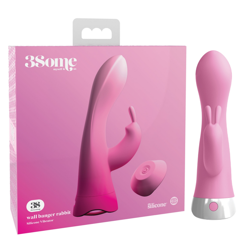 3Some Wall Banger G Silicone Rechargeable Vibrator with Remote Control - Purple (7791810216153)