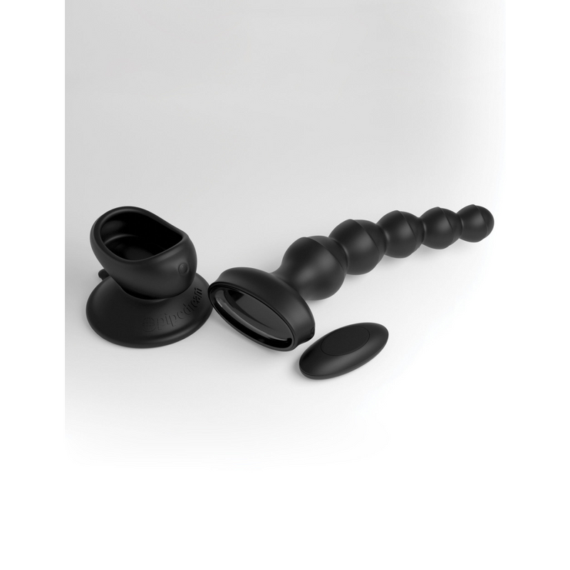 3Some Wall Banger Silicone Rechargeable Remote Control Anal Beads - Black (7791875227865)