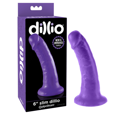 Dillio Realistic Slim Dildo 6in - Purple (7791910027481)