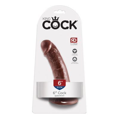 King Cock 6" Cock - Chocolate (7790943830233)