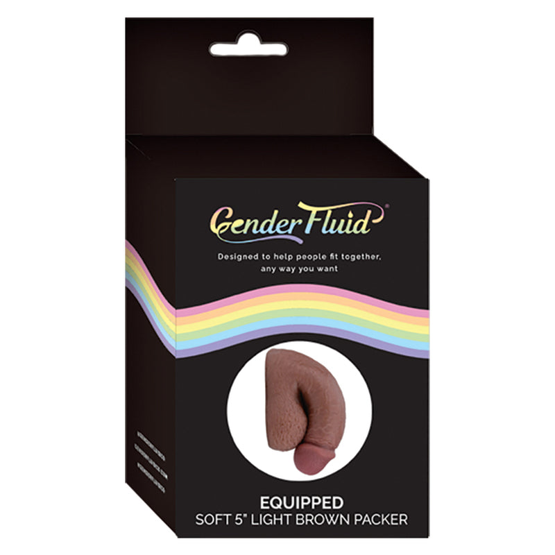 Gender Fluid Equipped Soft Packer-Light Brown 5" (7830172827865)