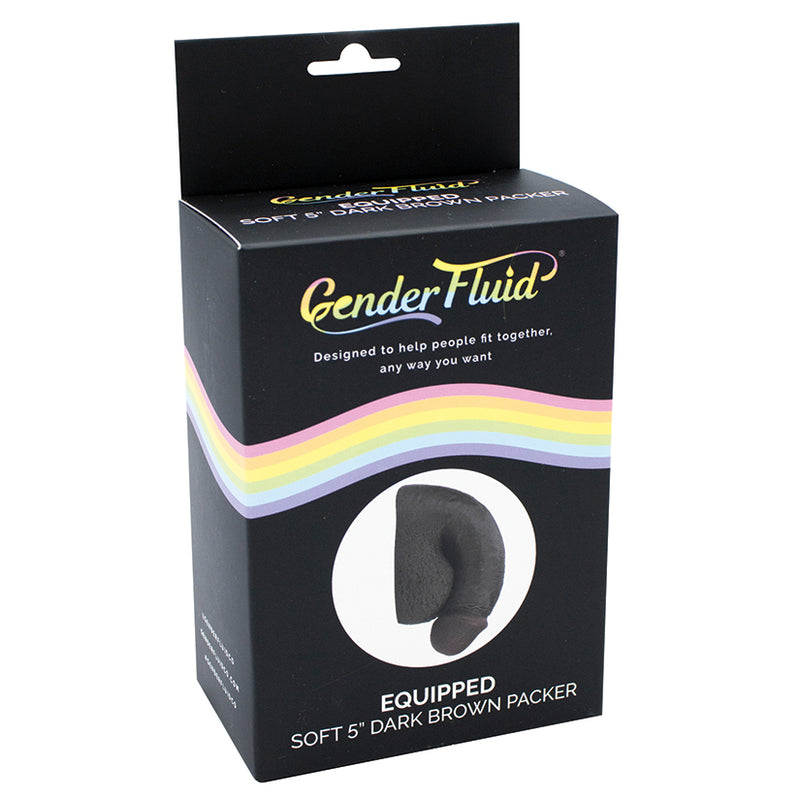 Gender Fluid Equipped Soft Packer-Dark Brown 5" (7830181183705)