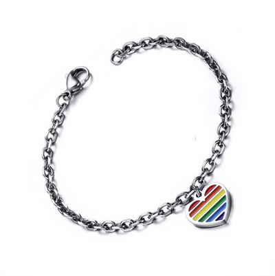 Rainbow Heart Bracelet (6706062753989)