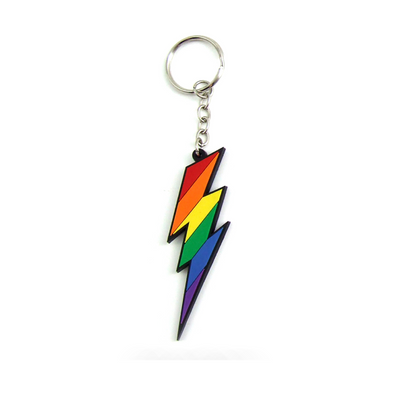 Rainbow Lightning Bolt Key Chain (6706064425157)