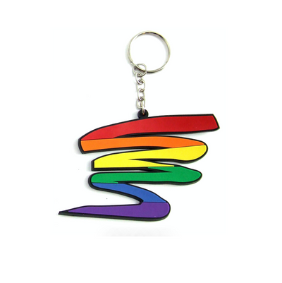 Rainbow Squiggle Key Chain (6706065211589)