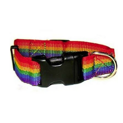 Rainbow Nylon Collar Collar 1/2 inch Cat/Puppy Collar adjustable 10''-12'' (6706078056645)