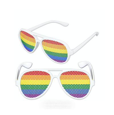 Rainbow Pinholes Glasses (6704565682373)