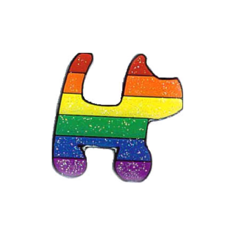 Rainbow Sparkle Dog Lapel Pin (6704576463045)