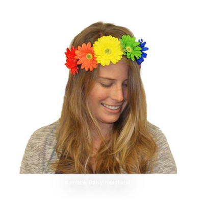 Rainbow Daisy Headband (6705949180101)