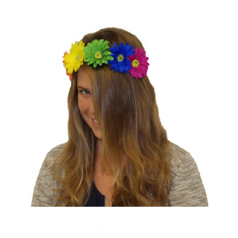 Rainbow Daisy Headband (6705949180101)