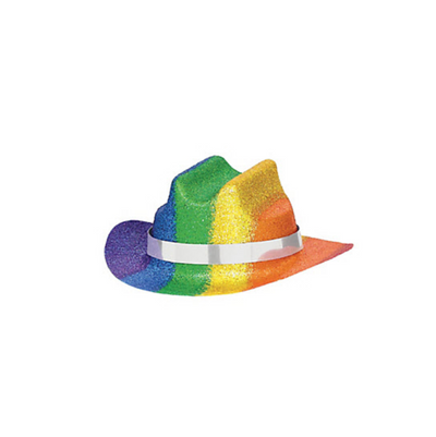 Rainbow Glitter Mini Cowboy Hat (6706084970693)