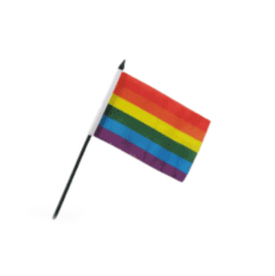 Rainbow 4'' x 6'' Flag on a Stick (6706097094853)