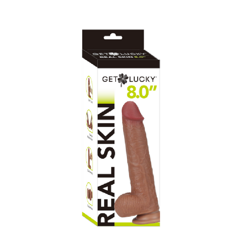 GET LUCKY REAL SKIN 8” - LIGHT BROWN (6920307966149)
